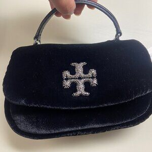 Tory Burch Black Velvet Handbag